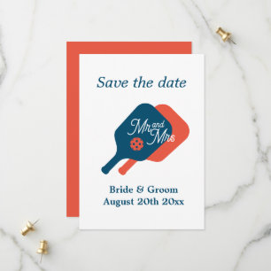 Save The Date Mariage d'obsession de Pickleball enregistrer les
