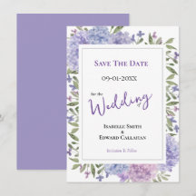 Mariage Élégant aux Hortensias Lilas et Bleu Pouss