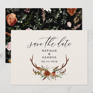 Save The Date Mariage élégant botanique rustique chic