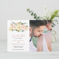 Mariage Élégant Floral Rose Pâle