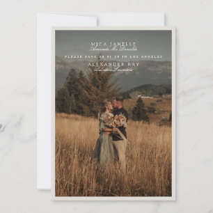Save The Date Mariage Élégant Minimaliste en Photo