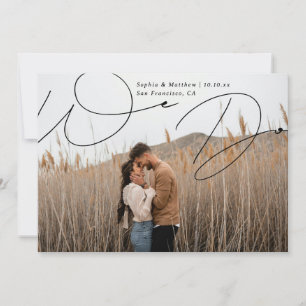 Save The Date Mariage Élégant Minimaliste Photo Complète Moder