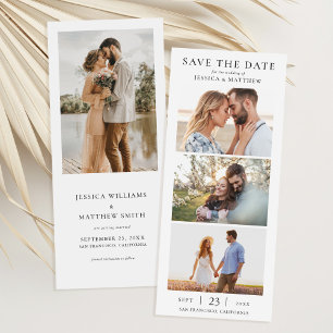Save The Date Mariage élégant moderne avec collage de photos