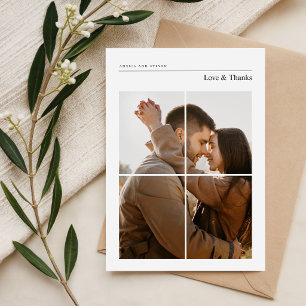 Save The Date Mariage Élégant Moderne Monogramme Photo