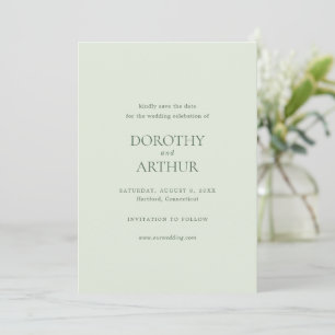 Save The Date Mariage élégant moderne Sage Green