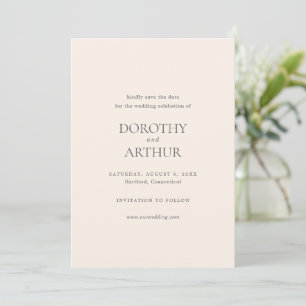 Save The Date Mariage Élégant Neutre et Moderne Terreux