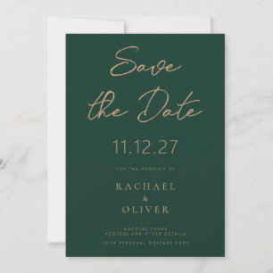 Save The Date Mariage Élégant Simple Non Photo Enregistrer La Da