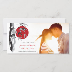 Save The Date Mariage en bambou Sunrise Enregistrer La Date Cart