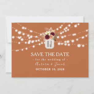 Save The Date Mariage En Terracotta Enregistrer La Date
