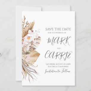 Save The Date Mariage en terre cuite fleurie de Bohême