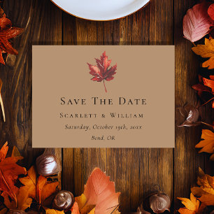 Save The Date Mariage en terre cuite simple à feutre de chute mi