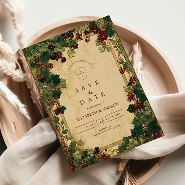 Save The Date Mariage Enchanté à la Végétation de Lierre (Créateur téléchargé)