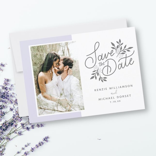 Save The Date Mariage Enregistrer la date 2 Photos Script Botani (Créateur téléchargé)