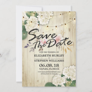 Save The Date Mariage Enregistrer La Date Hydrangea String Light
