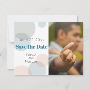 Save The Date MARIAGE Enregistrer la date PHOTO Confetti Dots