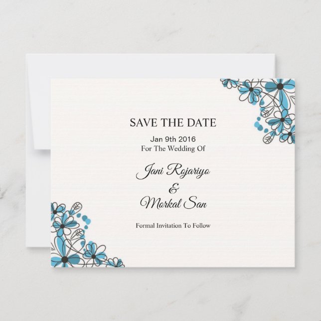 Save The Date Mariage Enregistrer la date PostCard (Devant)