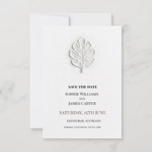 Save The Date Mariage Feuille d'Argent