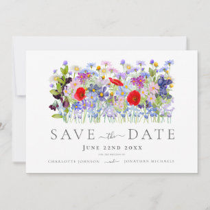 Save The Date Mariage Fleur sauvage moderne