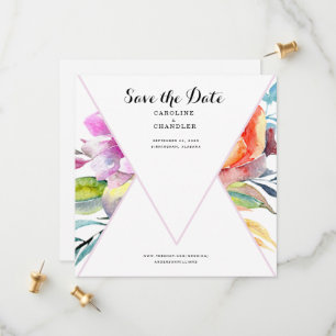 Save The Date Mariage floral coloré Enregistrer la date Site Web