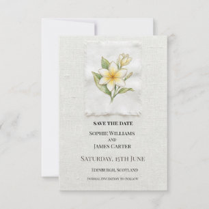 Save The Date Mariage Floral Daisy