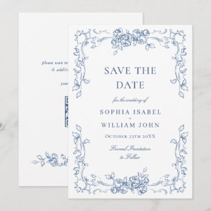 Save The Date Mariage Floral de la Renaissance