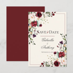 Save The Date Mariage floral de l'Eucalyptus de Bourgogne Enregi