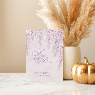 Save The Date Mariage Floral Lavande Douce Élégante