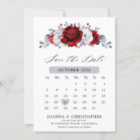 Mariage Floral Métallisé Rouge Royal Blanc Argent