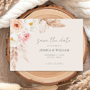 Save The Date Mariage floral minimaliste Boho Fall