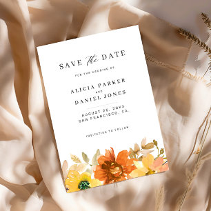 Save The Date Mariage floral minimaliste élégant moderne