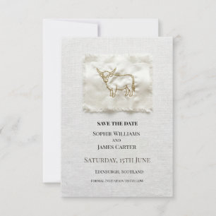Save The Date Mariage Floral Neutre