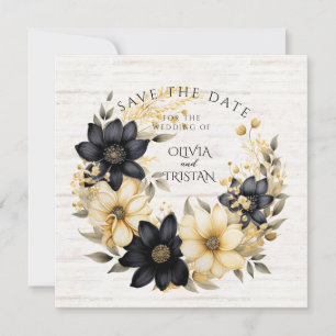 Save The Date Mariage floral rustique