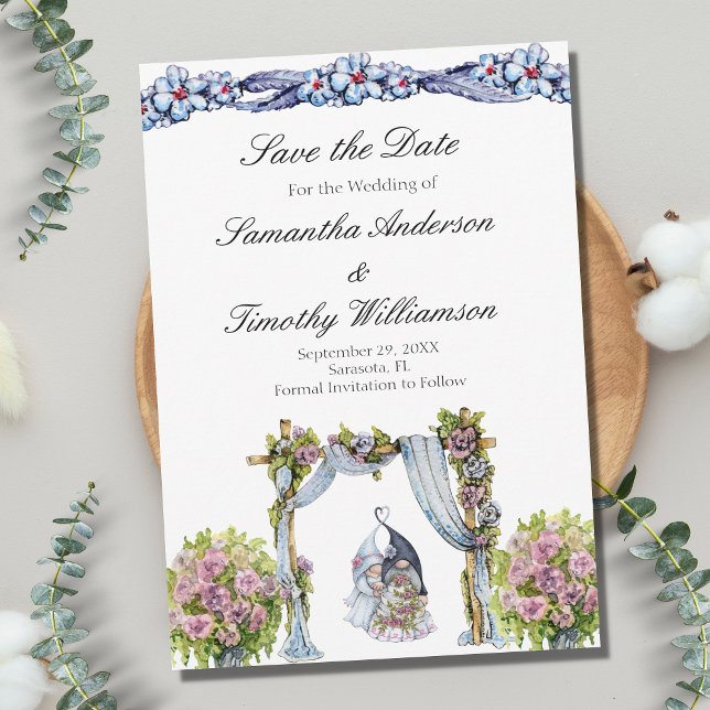 Save The Date Mariage Floral Scandinave QR (Créateur téléchargé)