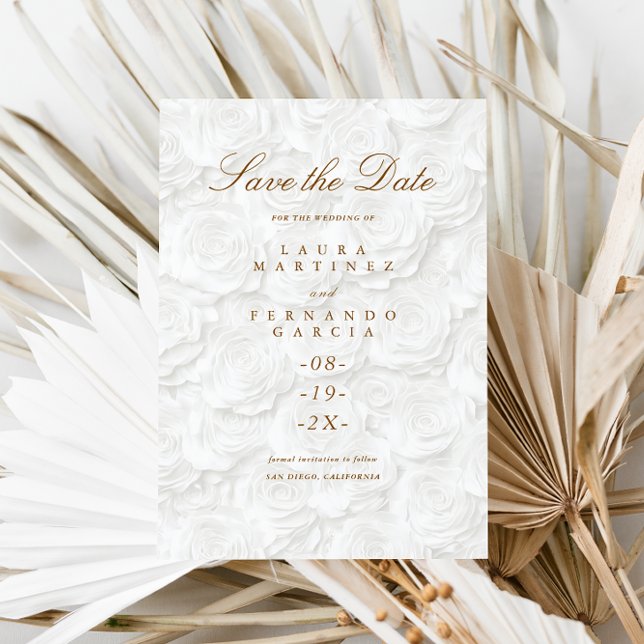 Save The Date Mariage Floral Simple Enregistrer La Date (Créateur téléchargé)