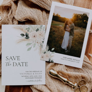 Save The Date Mariage Floral Verdoyant Sauvez La Date VICTORIA