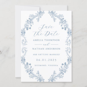 Save The Date Mariage Floral Vintage Épargne La Date