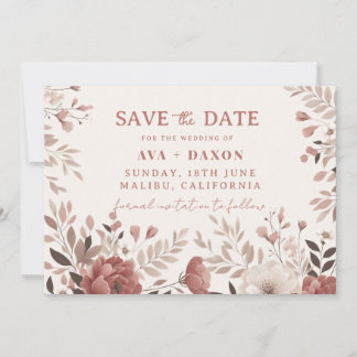 Save The Date Mariage flou Dusty Rose
