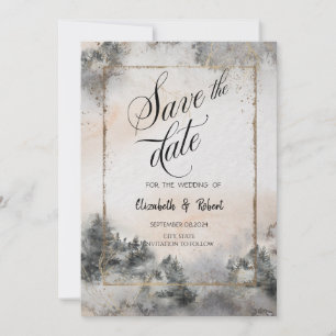 Save The Date Mariage forestier