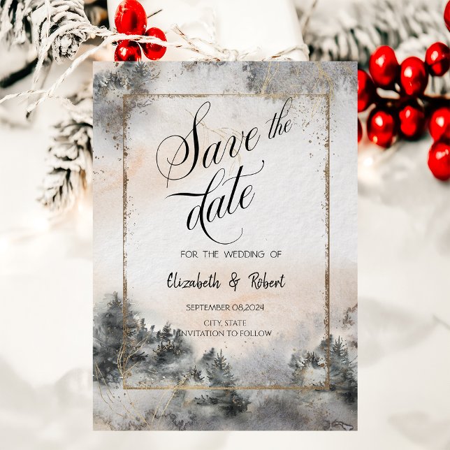 Save The Date Mariage forestier (Créateur téléchargé)