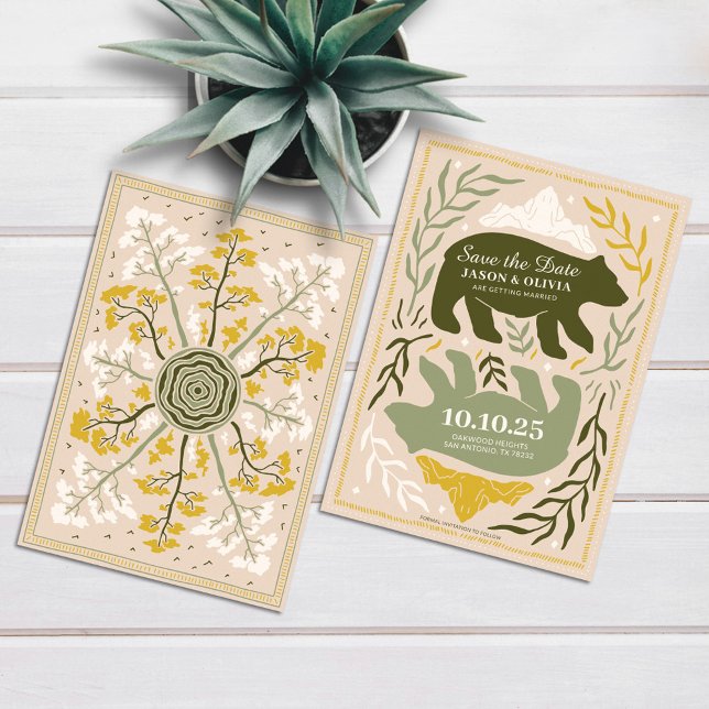 Save The Date Mariage forestier enchanté (Créateur téléchargé)