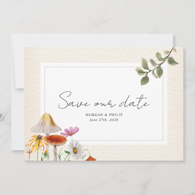 Save The Date Mariage Forêt Enregistrer La Date (Devant)