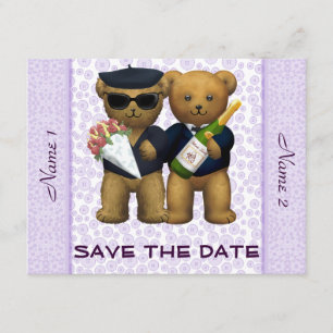 Save The Date Mariage gai - faites gagner la date - nounours