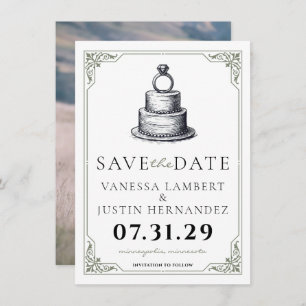 Save The Date Mariage Gâteau Enregistrer la date