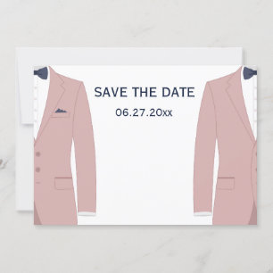 Save The Date Mariage Gay Rose Et Bleu