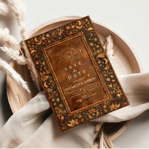 Save The Date Mariage gothique baroque céleste
