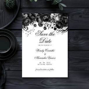 Save The Date Mariage Gothique Blanc Classique Enregistrer La Da