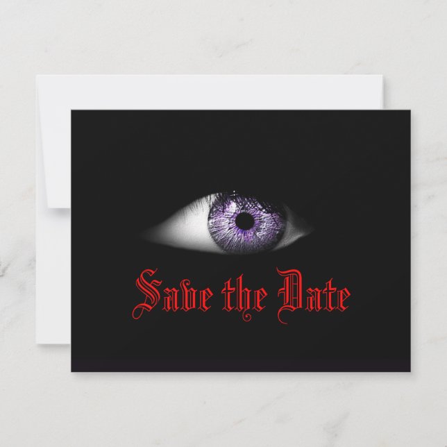 Save The Date Mariage gothique cool Enregistrer la date Goth Mar (Devant)