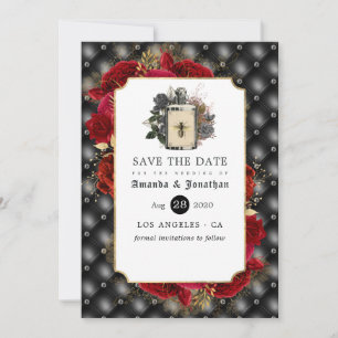 Save The Date Mariage gothique floral