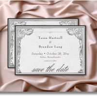 Mariage gothique médiéval bordure ligne vintage
