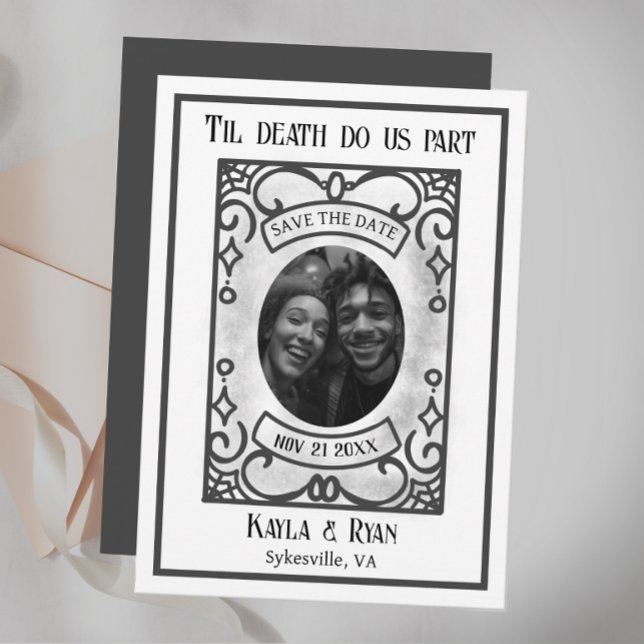 Save The Date Mariage gothique noir et moody (Créateur téléchargé)